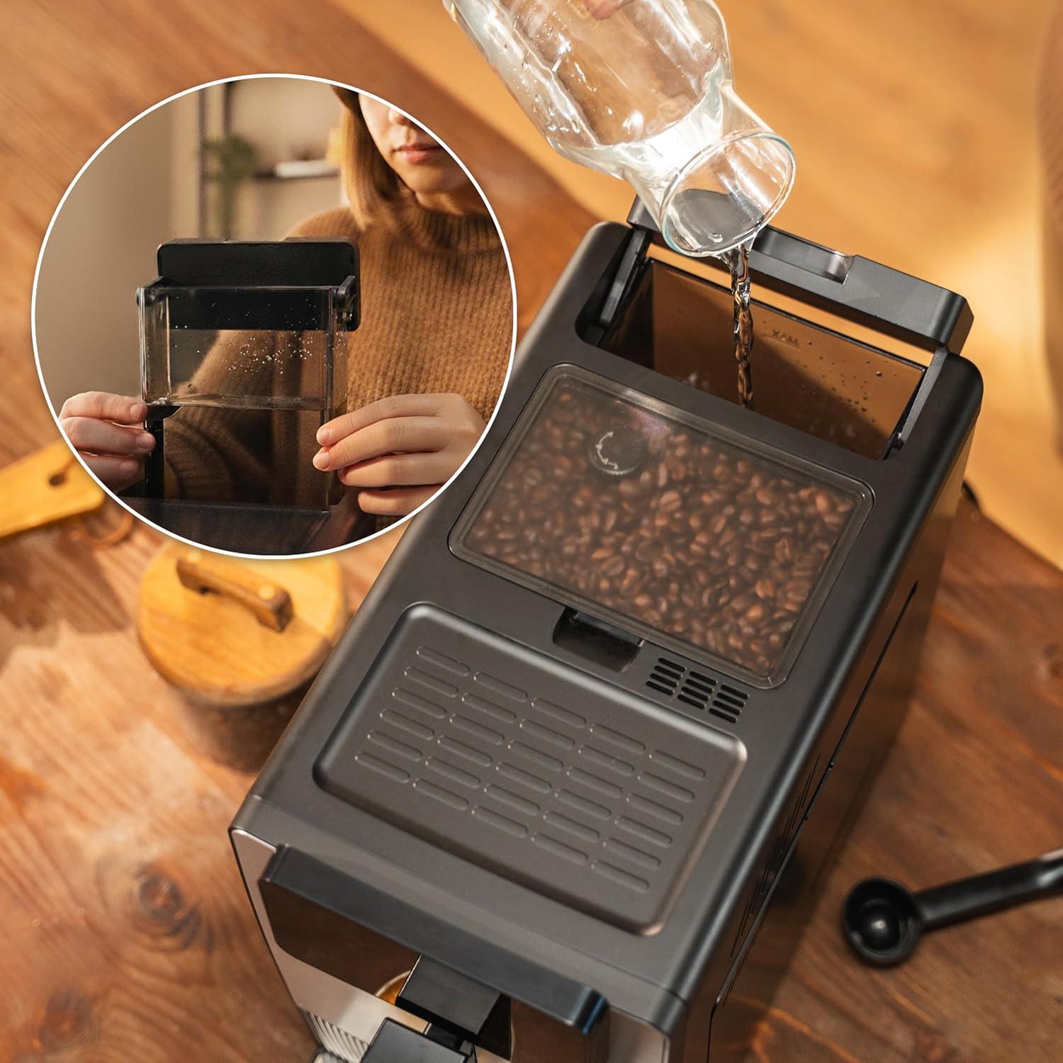 image:imageCecotec Machine Caf Expresso Superautomatique Cremmaet Latte Art 1500W 19 Bars Thermoblock 6 Boissons Rservoir de Caf 150g Moulin Conique AutoNettoyage Rservoir dEau 11L et Lait 400mlCremmaet Latte