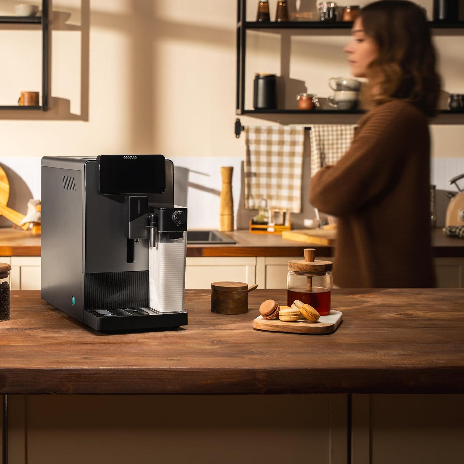 image:imageCecotec Machine Caf Expresso Superautomatique Cremmaet Latte Art 1500W 19 Bars Thermoblock 6 Boissons Rservoir de Caf 150g Moulin Conique AutoNettoyage Rservoir dEau 11L et Lait 400mlCremmaet Latte