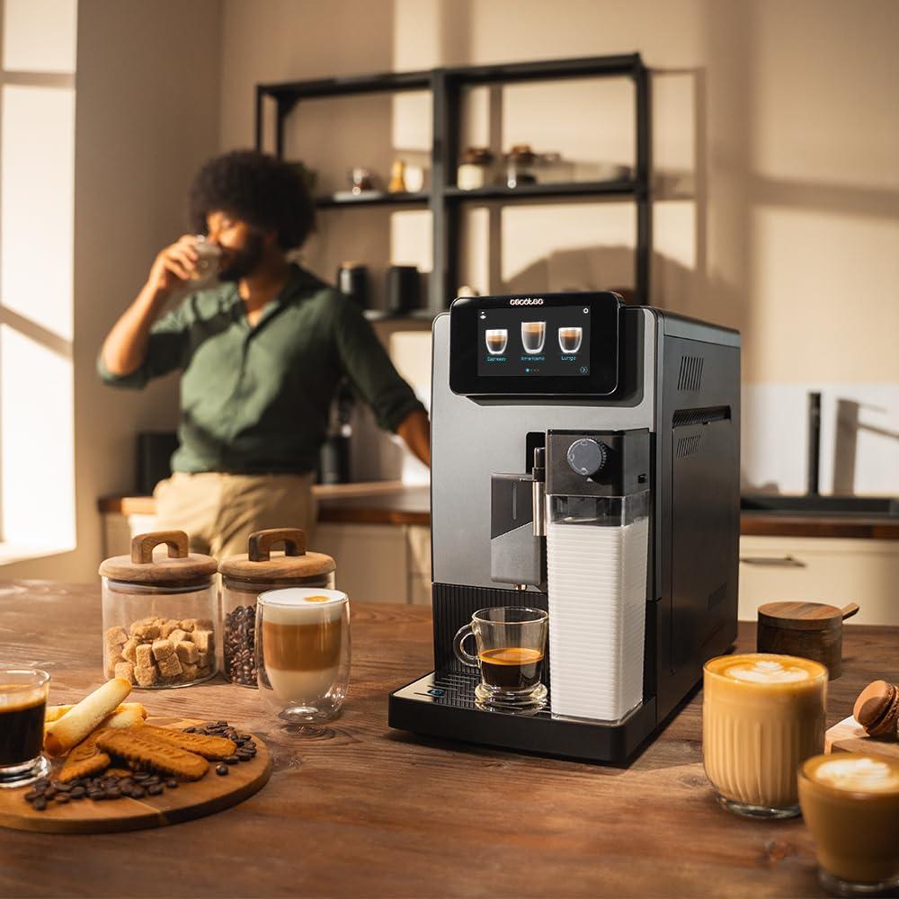 image:imageCecotec Machine Caf Expresso Superautomatique Cremmaet Latte Art 1500W 19 Bars Thermoblock 6 Boissons Rservoir de Caf 150g Moulin Conique AutoNettoyage Rservoir dEau 11L et Lait 400mlCremmaet Latte Touch