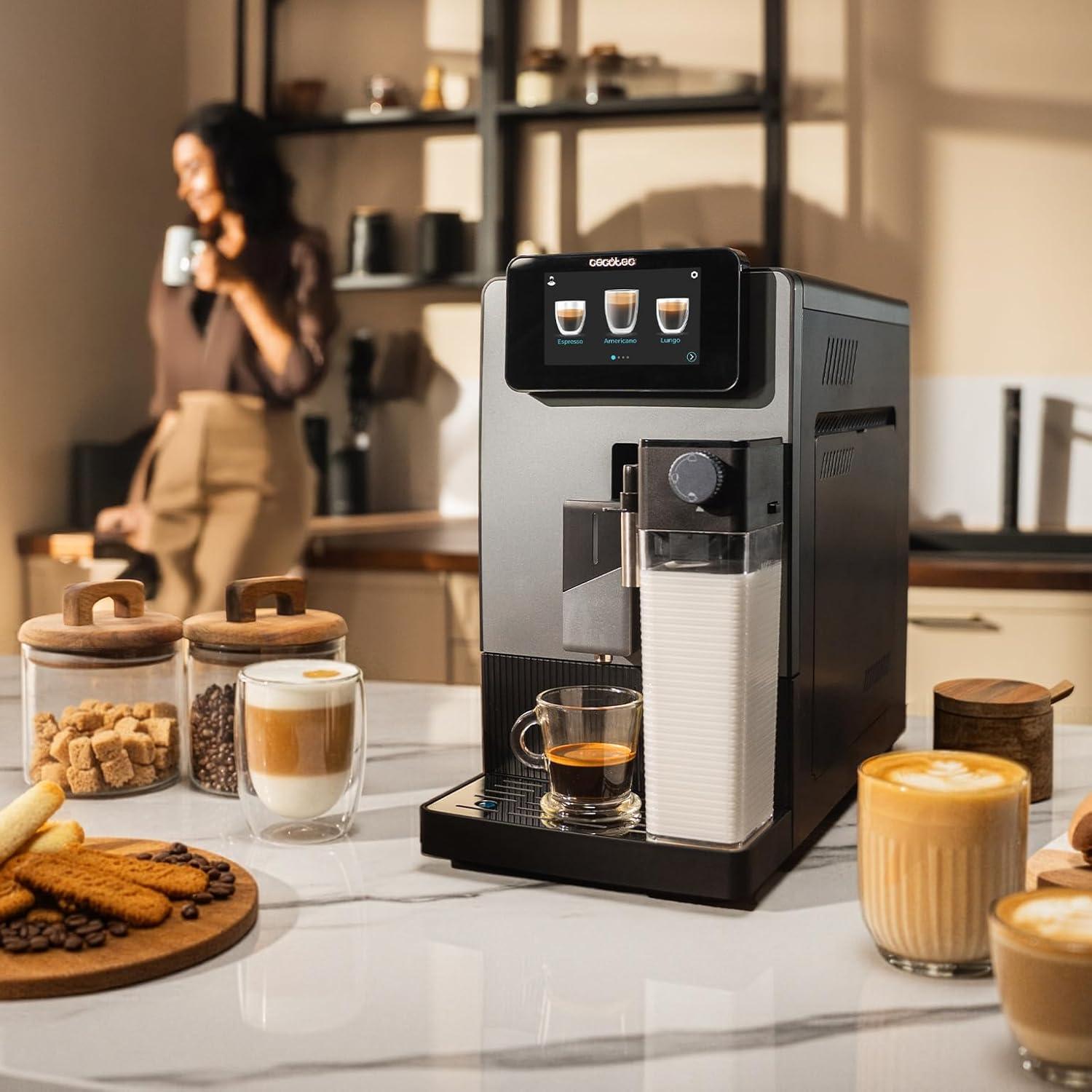 image:imageCecotec Machine Caf Expresso Superautomatique Cremmaet Latte Art 1500W 19 Bars Thermoblock 6 Boissons Rservoir de Caf 150g Moulin Conique AutoNettoyage Rservoir dEau 11L et Lait 400mlCremmaet Latte Art