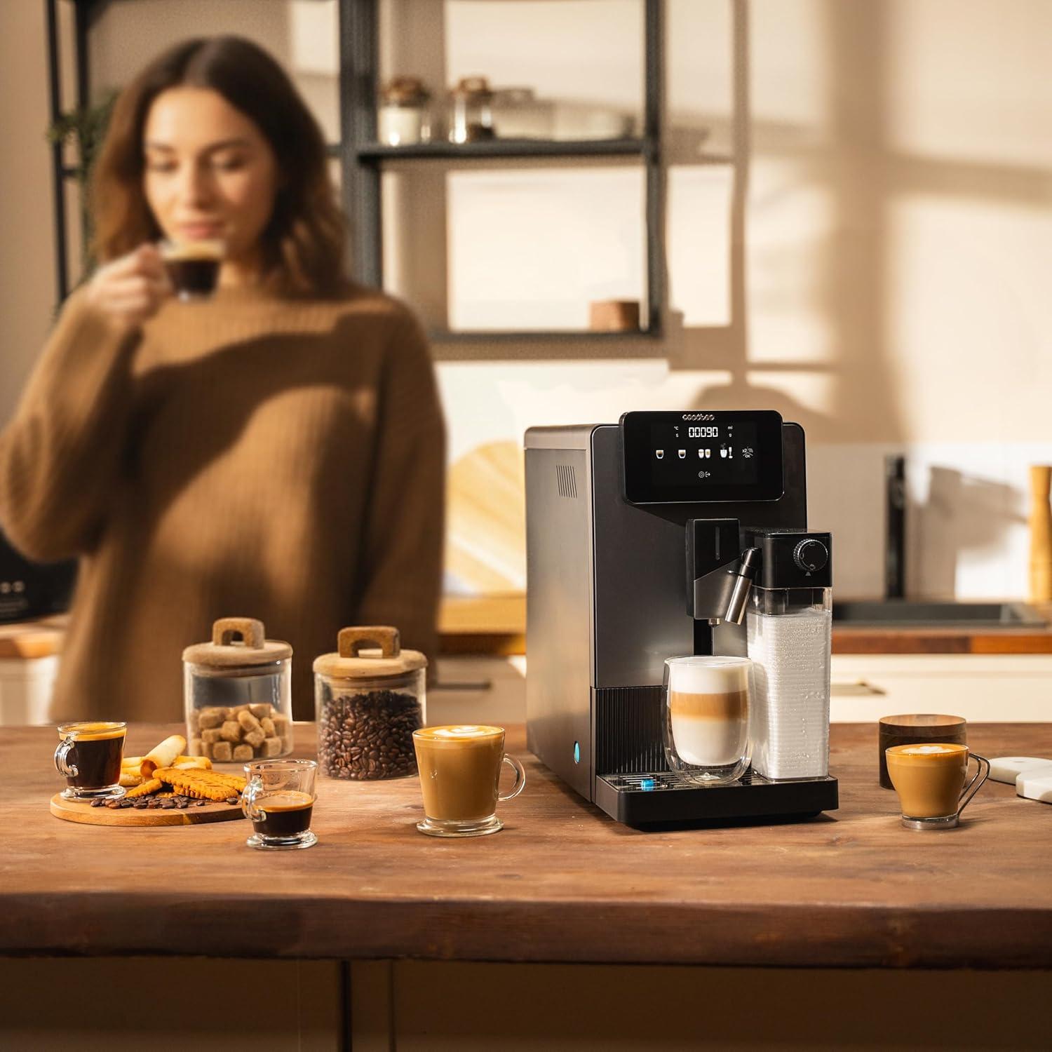 image:imageCecotec Machine Caf Expresso Superautomatique Cremmaet Latte Art 1500W 19 Bars Thermoblock 6 Boissons Rservoir de Caf 150g Moulin Conique AutoNettoyage Rservoir dEau 11L et Lait 400mlCremmaet Latte