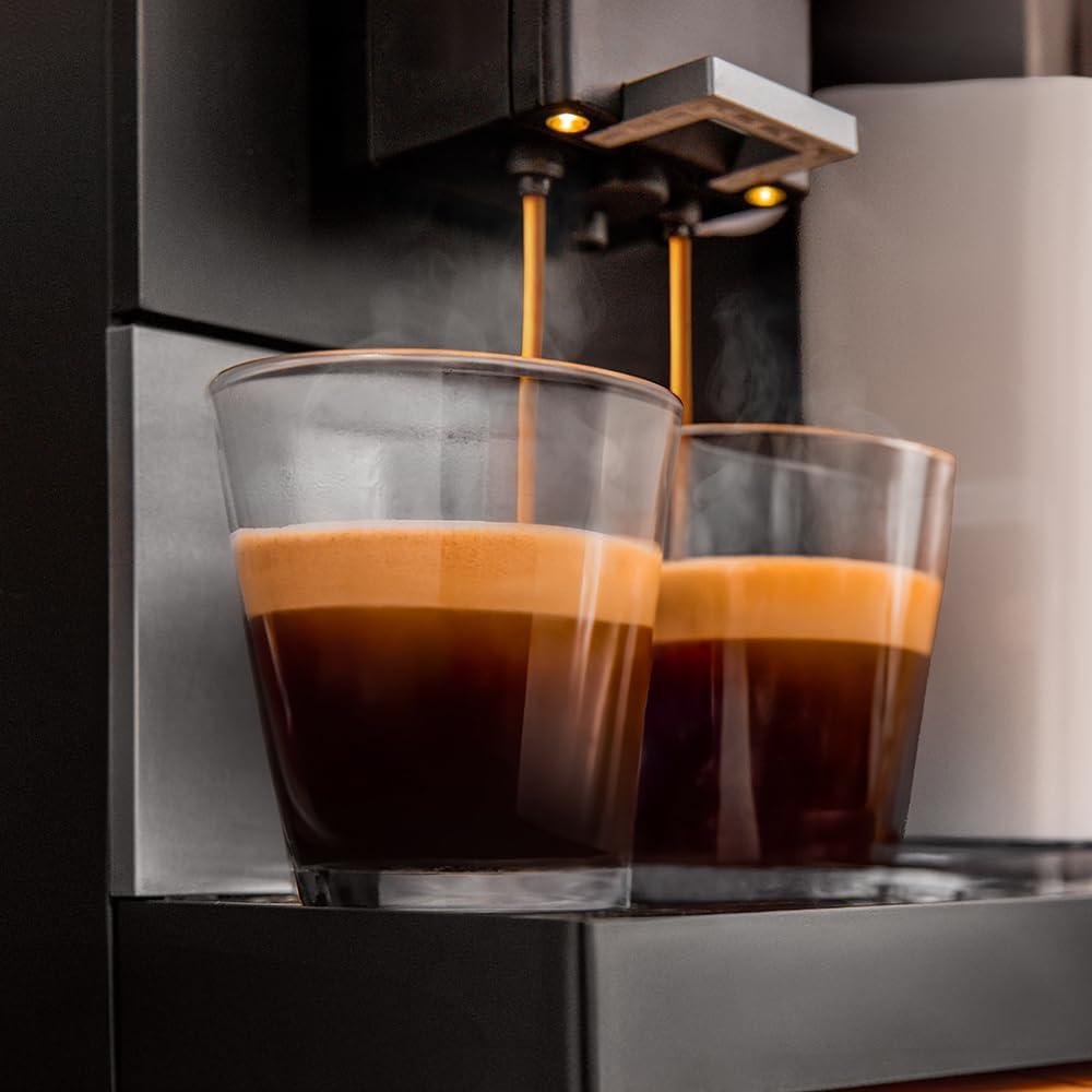 image:imageCecotec Machine a Cafe Grain Cremmaet Compactccino Black 19 barres Thermoblock Grains de caf frachement moulus avec PlugampPlay Rservoir de caf de 150gr avec moulin 11 L deau 400ml de laitNoir Argent Wifi