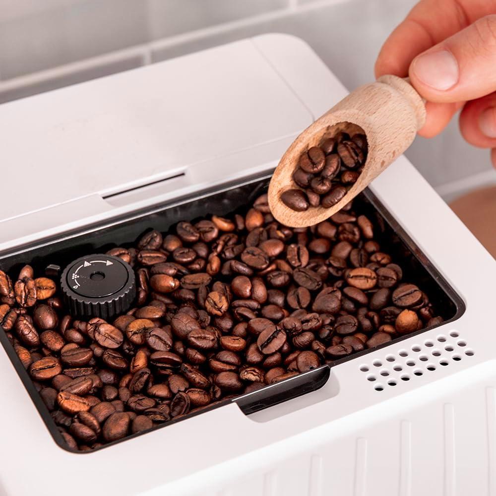 image:imageCecotec Machine a Cafe Grain Cremmaet Compactccino Black 19 barres Thermoblock Grains de caf frachement moulus avec PlugampPlay Rservoir de caf de 150gr avec moulin 11 L deau 400ml de laitRose Blanche Wifi