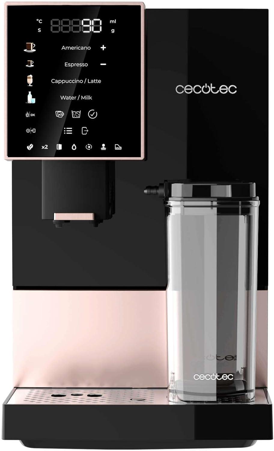 image:imageCecotec Machine a Cafe Grain Cremmaet Compactccino Black 19 barres Thermoblock Grains de caf frachement moulus avec PlugampPlay Rservoir de caf de 150gr avec moulin 11 L deau 400ml de laitRose Noire