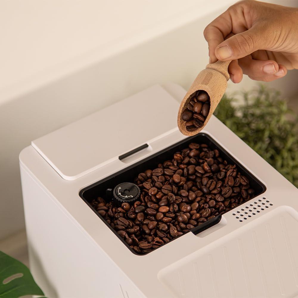 image:imageCecotec Machine a Cafe Grain Cremmaet Compactccino Black 19 barres Thermoblock Grains de caf frachement moulus avec PlugampPlay Rservoir de caf de 150gr avec moulin 11 L deau 400ml de laitRose Blanche