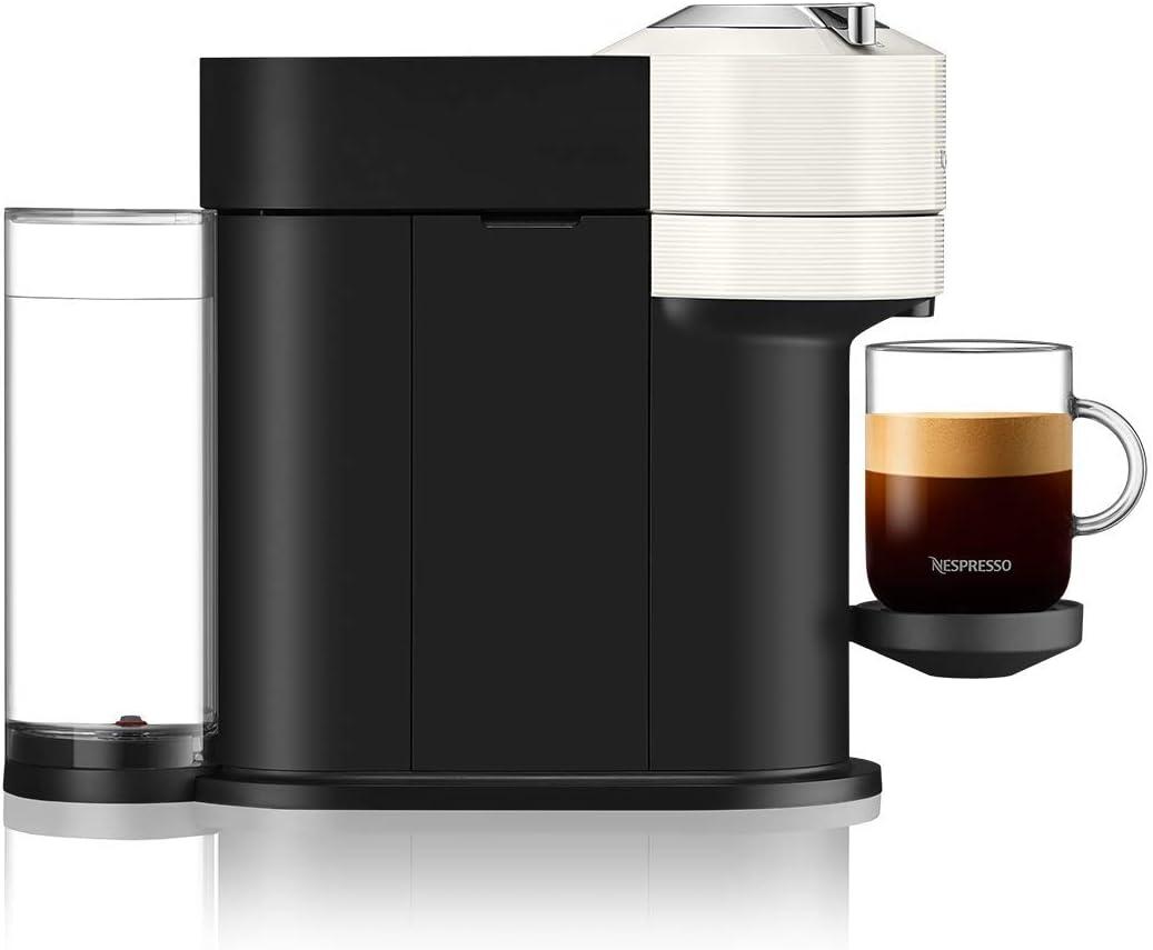 image:imageDeLonghi Nespresso Vertuo Next ENV120GY Machine Caf en Capsules Machine Caf Portion Unique 5 Tailles de Tasse Technologie Centrifusion Ensemble de Bienvenue Inclus Gris FoncBlanc