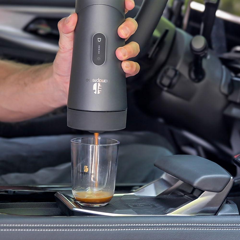 image:imageHandpresso Auto Machine caf expresso portable 19 bars pour voiture et voyage compatible capsule expressocapsule rutilisable Cafetire de voyage compacte sans fil et rechargeable USBC