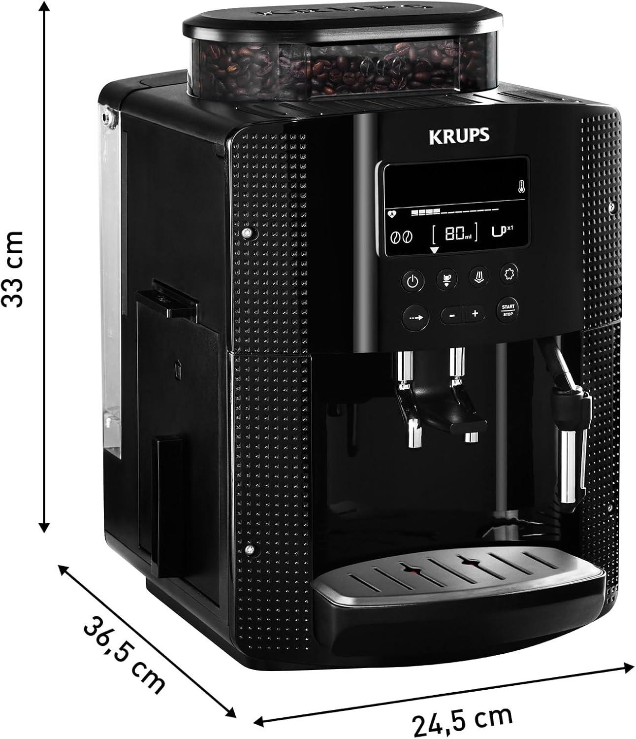 image:imageKrups Essential Machine espresso entirement automatique Rglage de la longueur du caf 3rglages de mouture Buse vapeur EA81P8E0 Noir