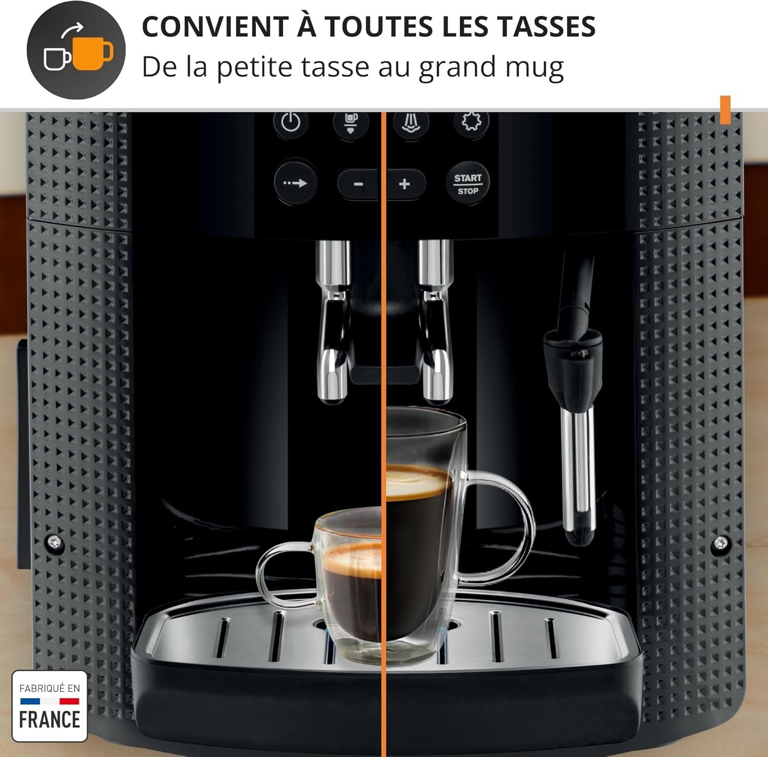 image:imageKrups Essential Machine espresso entirement automatique Rglage de la longueur du caf 3rglages de mouture Buse vapeur EA81P8E0 Noir