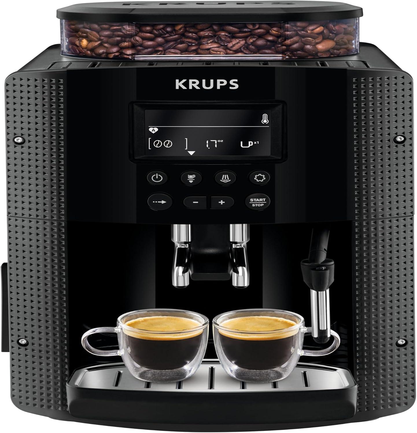 image:imageKrups Essential Machine espresso entirement automatique Rglage de la longueur du caf 3rglages de mouture Buse vapeur EA81P8E0 Noir