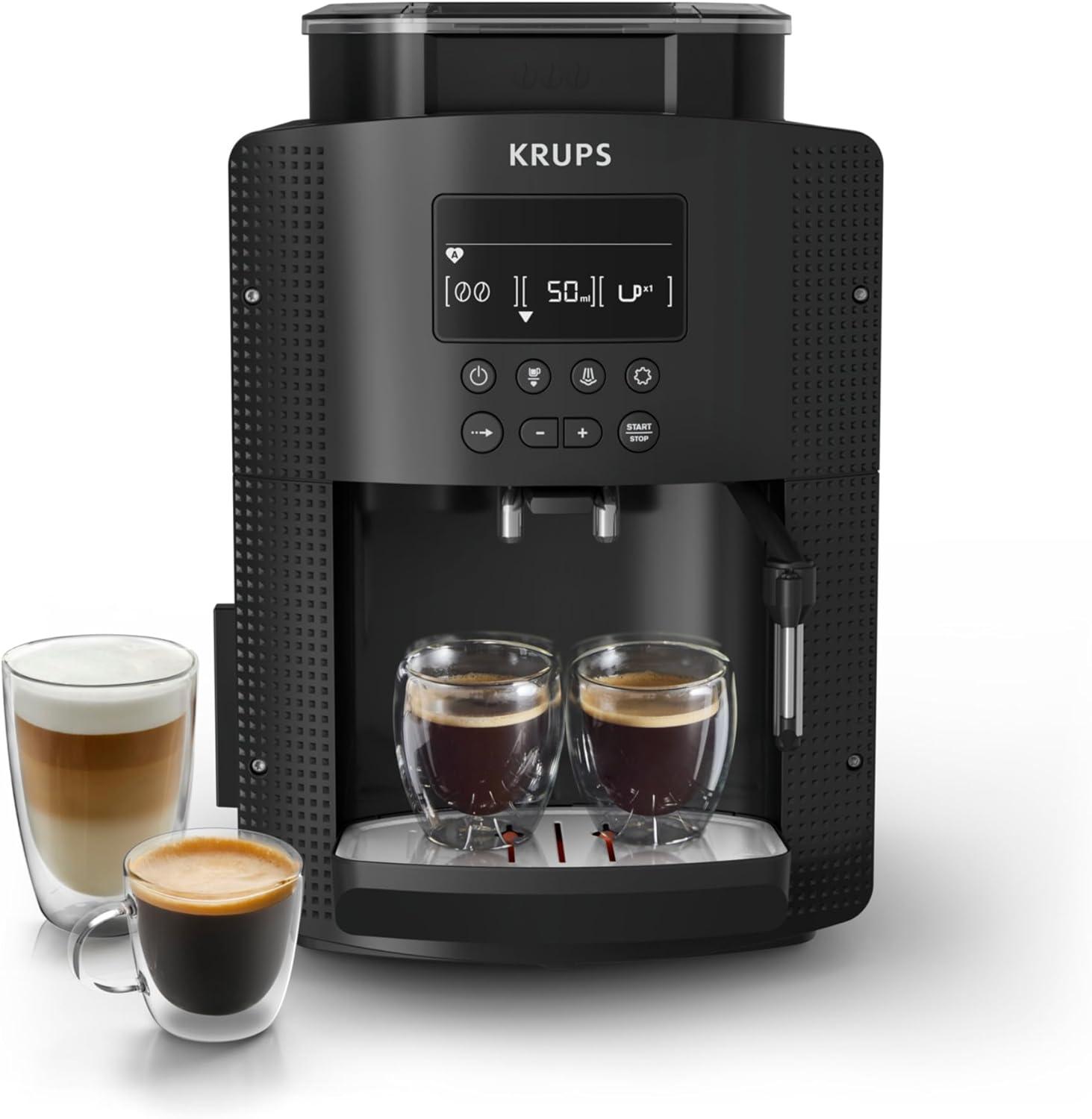 image:imageKrups Essential Machine espresso entirement automatique Rglage de la longueur du caf 3rglages de mouture Buse vapeur EA81P8E0 Noir