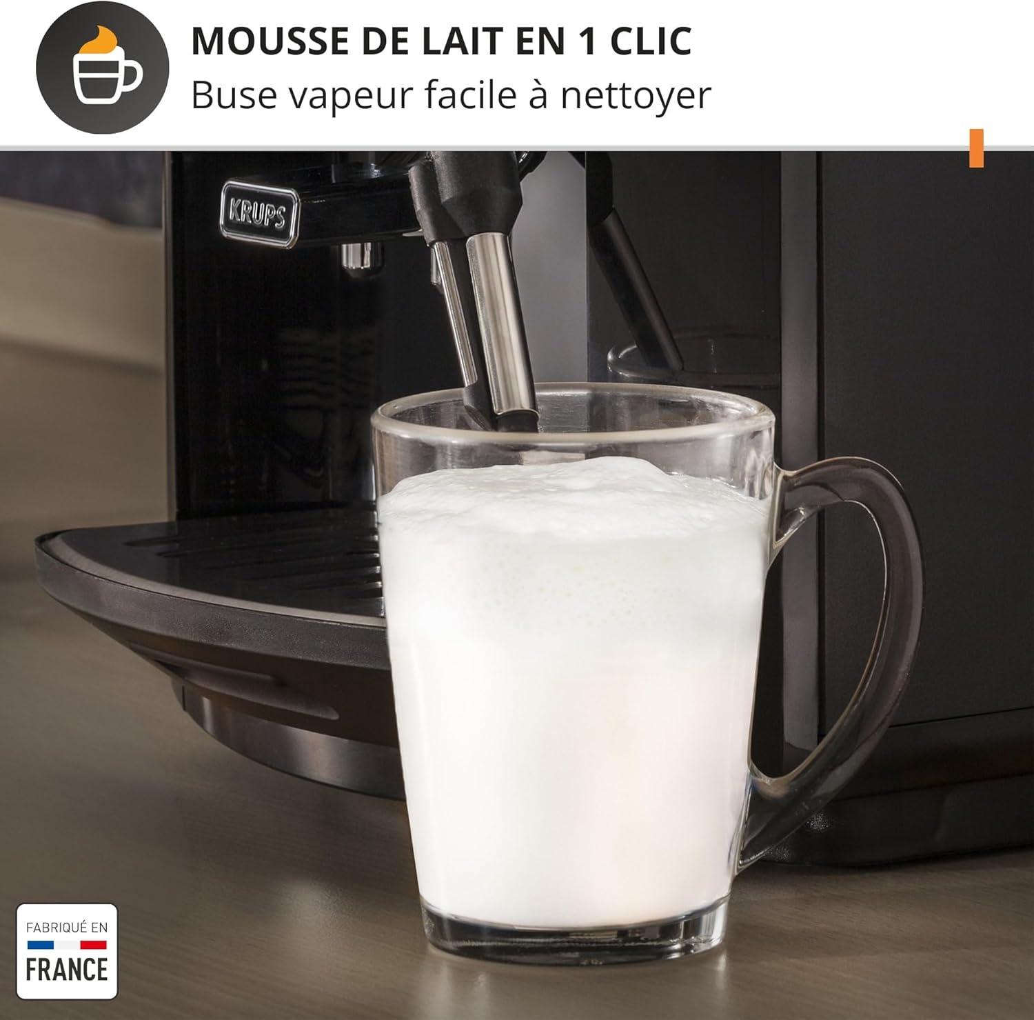image:imageKrups Essential Machine espresso entirement automatique Rglage de la longueur du caf 3rglages de mouture Buse vapeur EA81P8E0 Noir