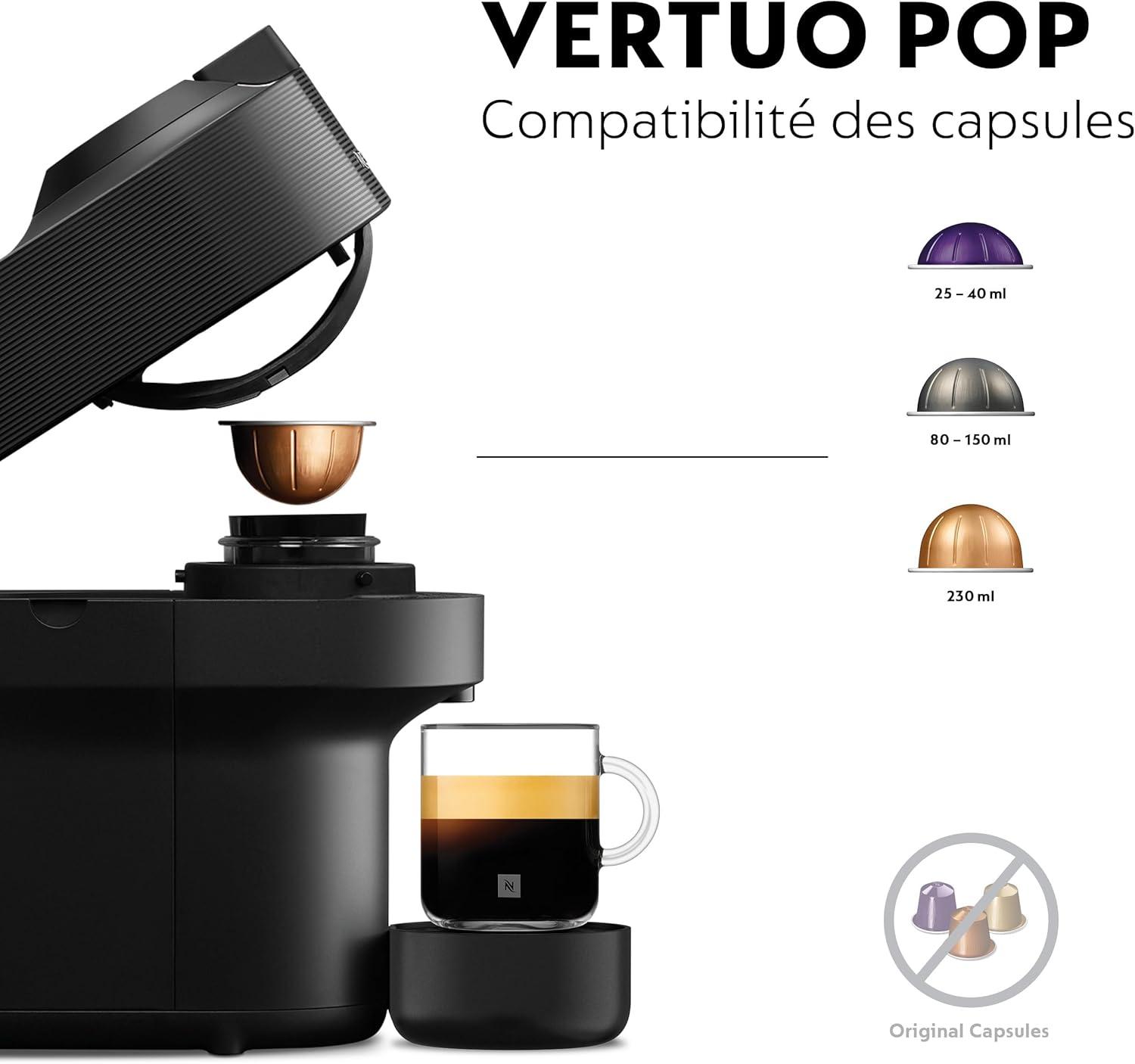 image:imageNespresso Machine caf Vertuo Pop Noir Delonghi ENV90BNoir