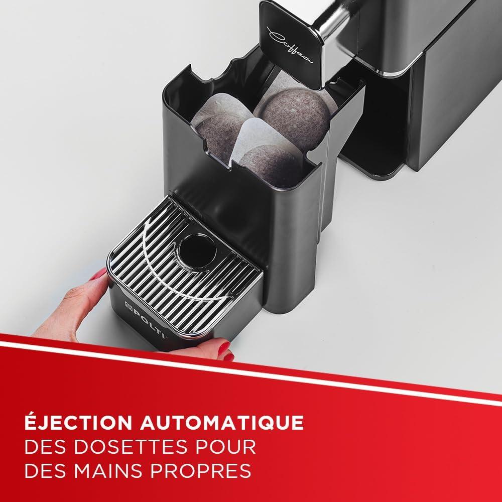 image:imagePolti Coffea S15B Machine Caf Espresso Compatible avec Dosettes ESE 44 mm Rservoir 085 L Temprature et Longueur Rglables Pression 19 Bars NoireNoir