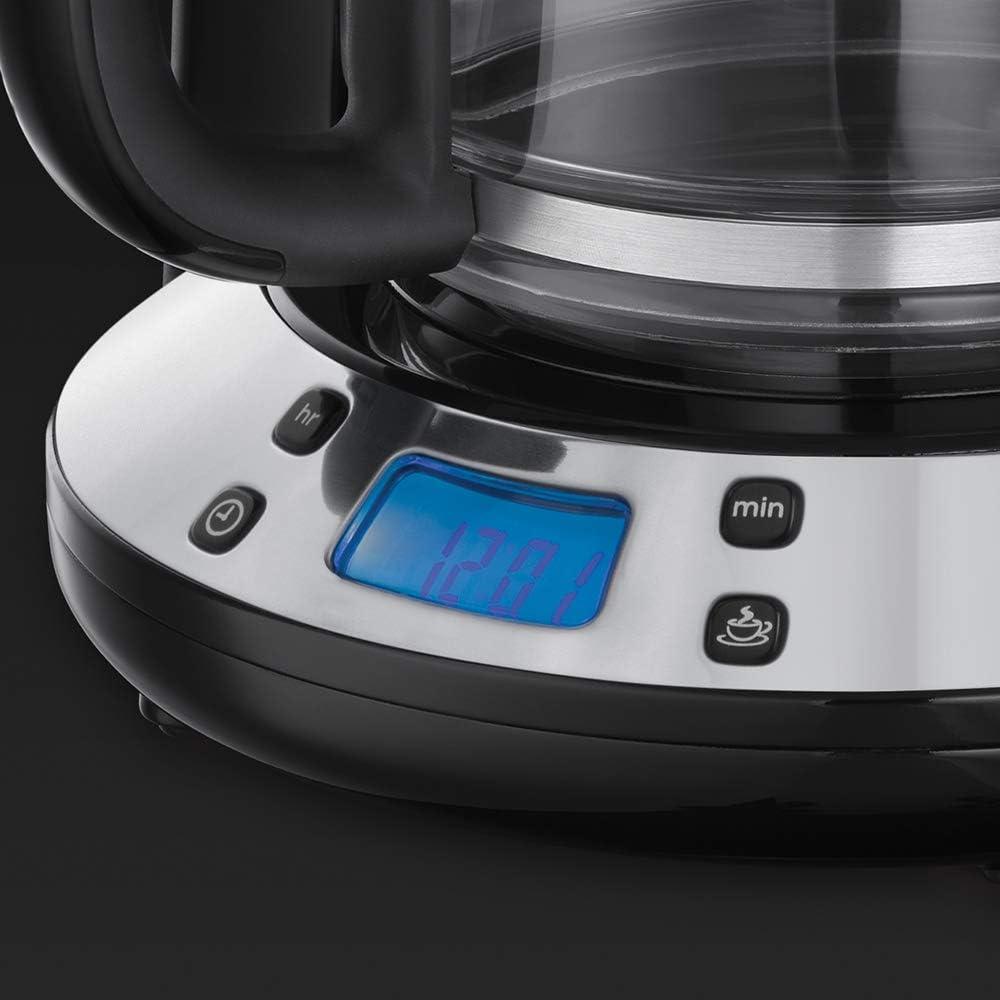 image:imageRussell Hobbs Cafetire filtre Programmable Technologie WhirlTech pour extraction amp arme optimaux Rouge 10 tasses verseuse en verre 125L Maintien au chaud 1100W Machine caf 2403156Rouge