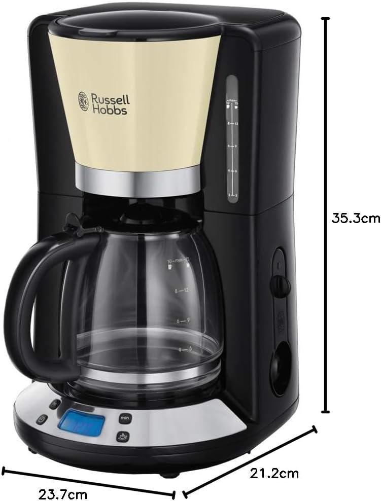 image:imageRussell Hobbs Cafetire filtre Programmable Technologie WhirlTech pour extraction amp arme optimaux Rouge 10 tasses verseuse en verre 125L Maintien au chaud 1100W Machine caf 2403156Crme