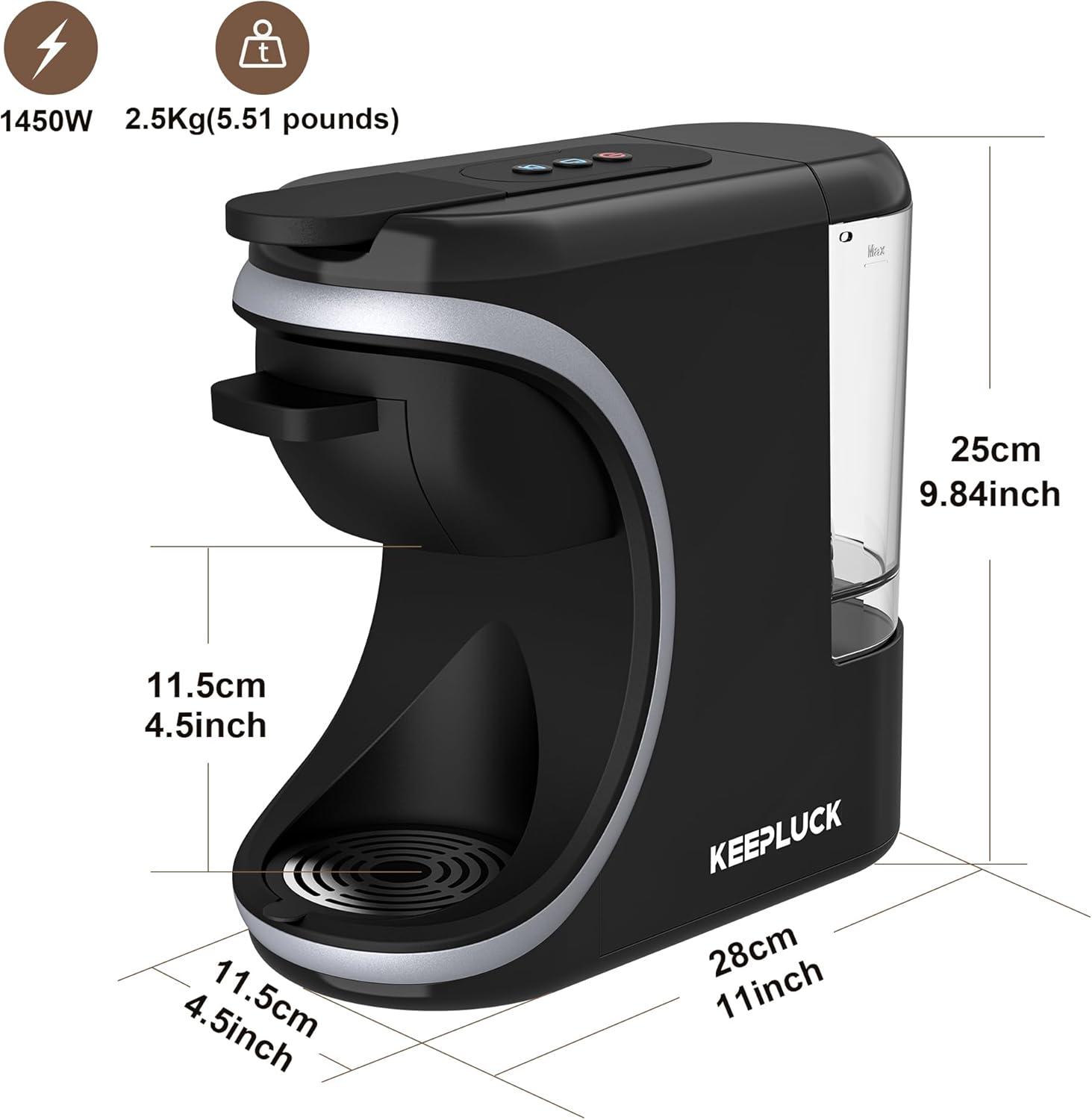 image:imageST551 Machine caf 3 en 1 pour Nespresso Originalpour Dolce Gusto et le caf moulu rservoir deau dune capacit de 600 ml