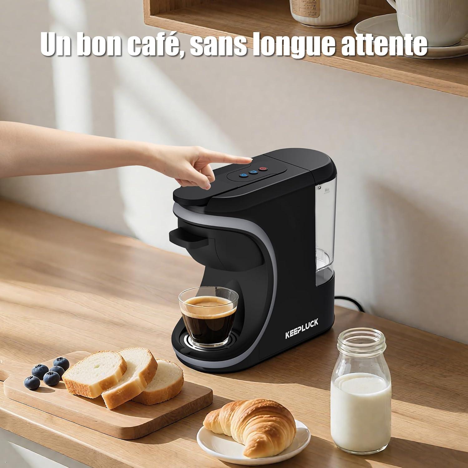 image:imageST551 Machine caf 3 en 1 pour Nespresso Originalpour Dolce Gusto et le caf moulu rservoir deau dune capacit de 600 ml