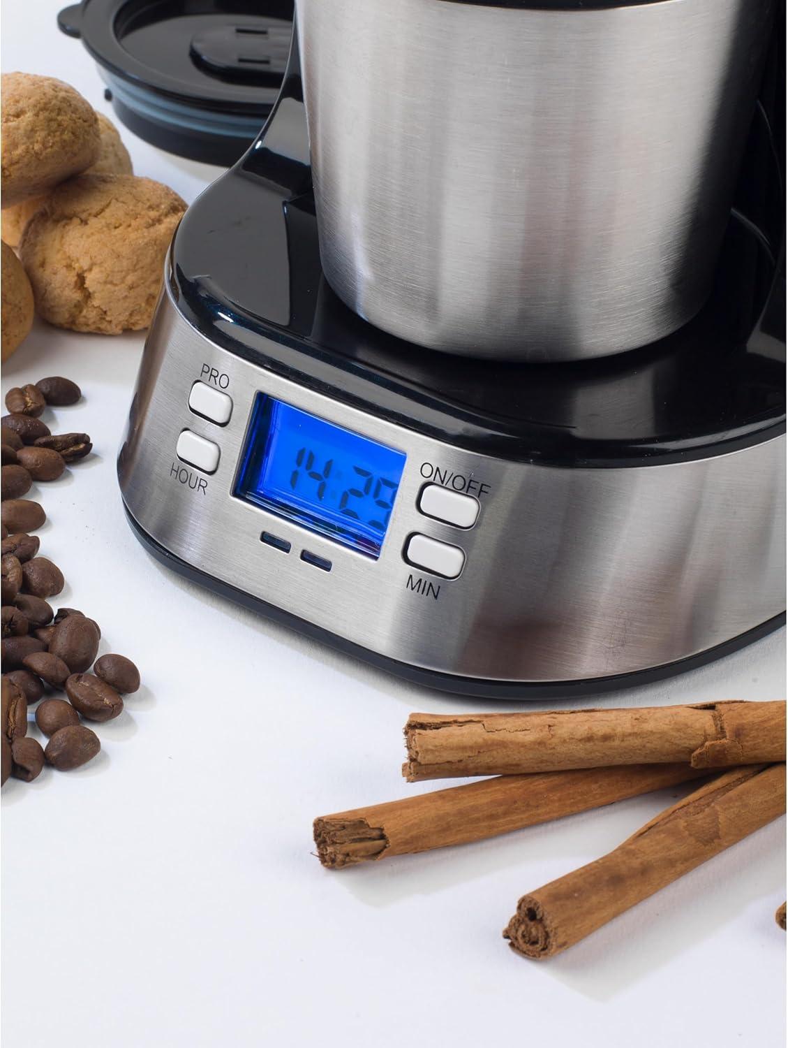image:imageSalter Cafetire Digitale Machine Caf Filtre Une Tasse Minuteur 24 Heure Programmable Filtre Lavable et Rutilisable Comprend un Mug de Voyage en Acier Inoxydable 420ml Infusion en 34 MinutesPrise UE
