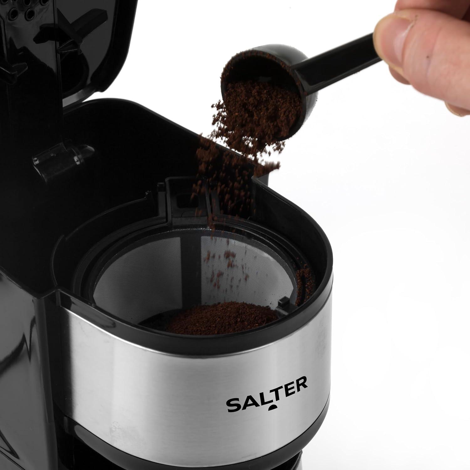 image:imageSalter Cafetire Digitale Machine Caf Filtre Une Tasse Minuteur 24 Heure Programmable Filtre Lavable et Rutilisable Comprend un Mug de Voyage en Acier Inoxydable 420ml Infusion en 34 MinutesPrise UE