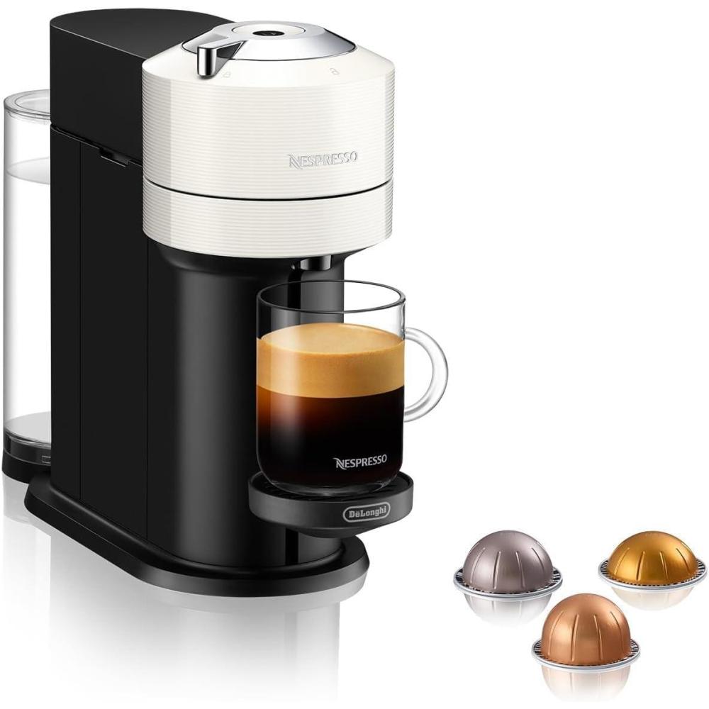 image:imageDeLonghi Nespresso Vertuo Next ENV120GY Machine Caf en Capsules Machine Caf Portion Unique 5 Tailles de Tasse Technologie Centrifusion Ensemble de Bienvenue Inclus Gris FoncBlanc