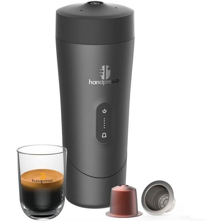 image:imageHandpresso Auto Machine caf expresso portable 19 bars pour voiture et voyage compatible capsule expressocapsule rutilisable Cafetire de voyage compacte sans fil et rechargeable USBC