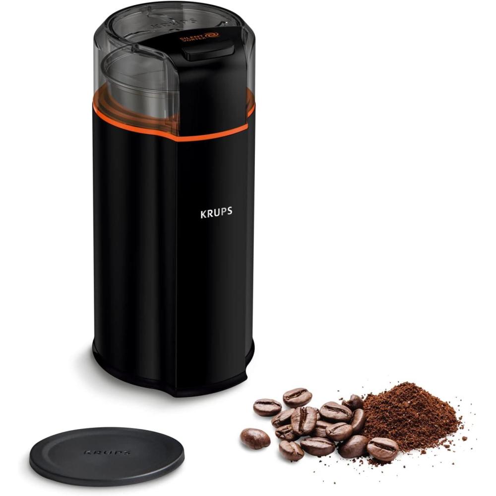 image:imageKRUPS Moulin a caf lectrique Fast Touch Capacit 75g 200 watts F2034210 NoirNoir Orange