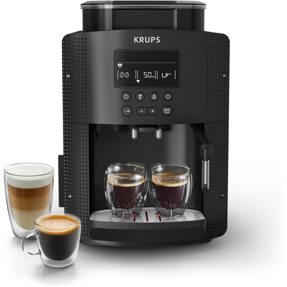 image:imageKrups Essential Machine espresso entirement automatique Rglage de la longueur du caf 3rglages de mouture Buse vapeur EA81P8E0 Noir