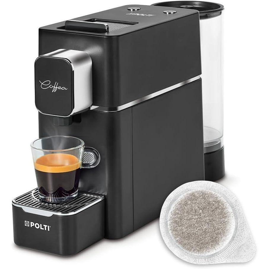 image:imagePolti Coffea S15B Machine Caf Espresso Compatible avec Dosettes ESE 44 mm Rservoir 085 L Temprature et Longueur Rglables Pression 19 Bars NoireNoir
