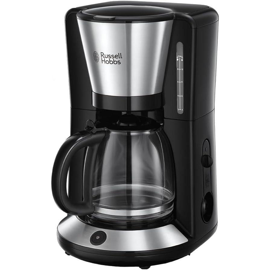 image:imageRussell Hobbs Cafetire filtre Programmable Technologie WhirlTech pour extraction amp arme optimaux Rouge 10 tasses verseuse en verre 125L Maintien au chaud 1100W Machine caf 2403156Acier Bross
